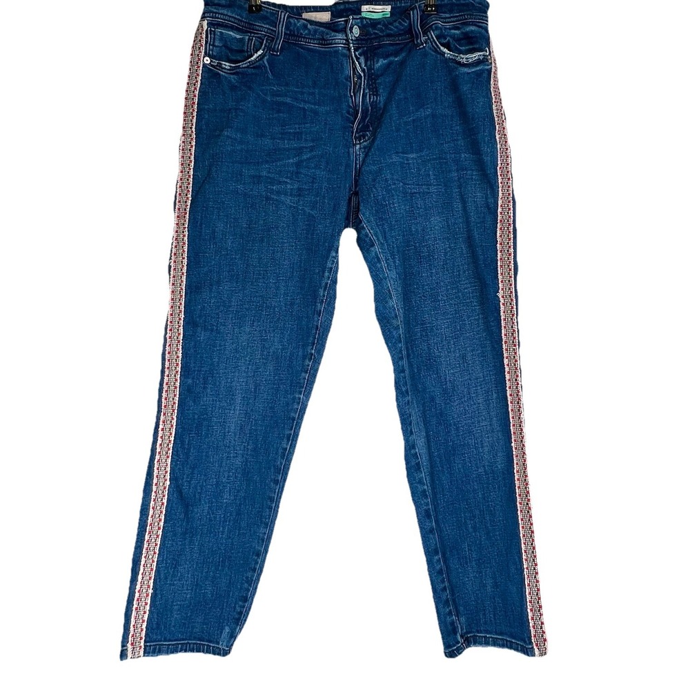 Pilcro by Anthropologie Women's Denim Jeans Size 16W Plus Slim Boyfriend Crop